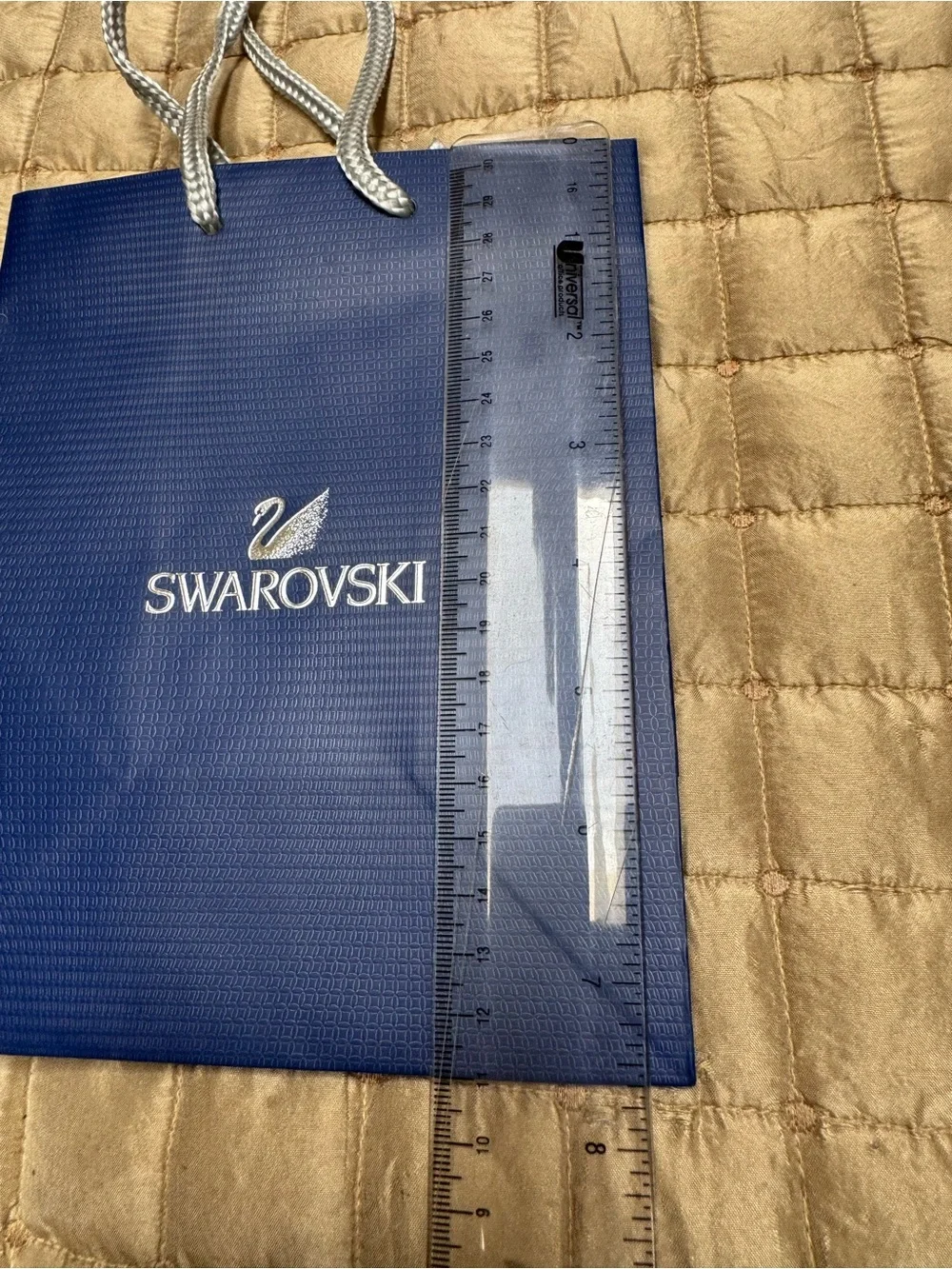 Swarovski Deep Blue Gift Bag with Silver Rope Handles